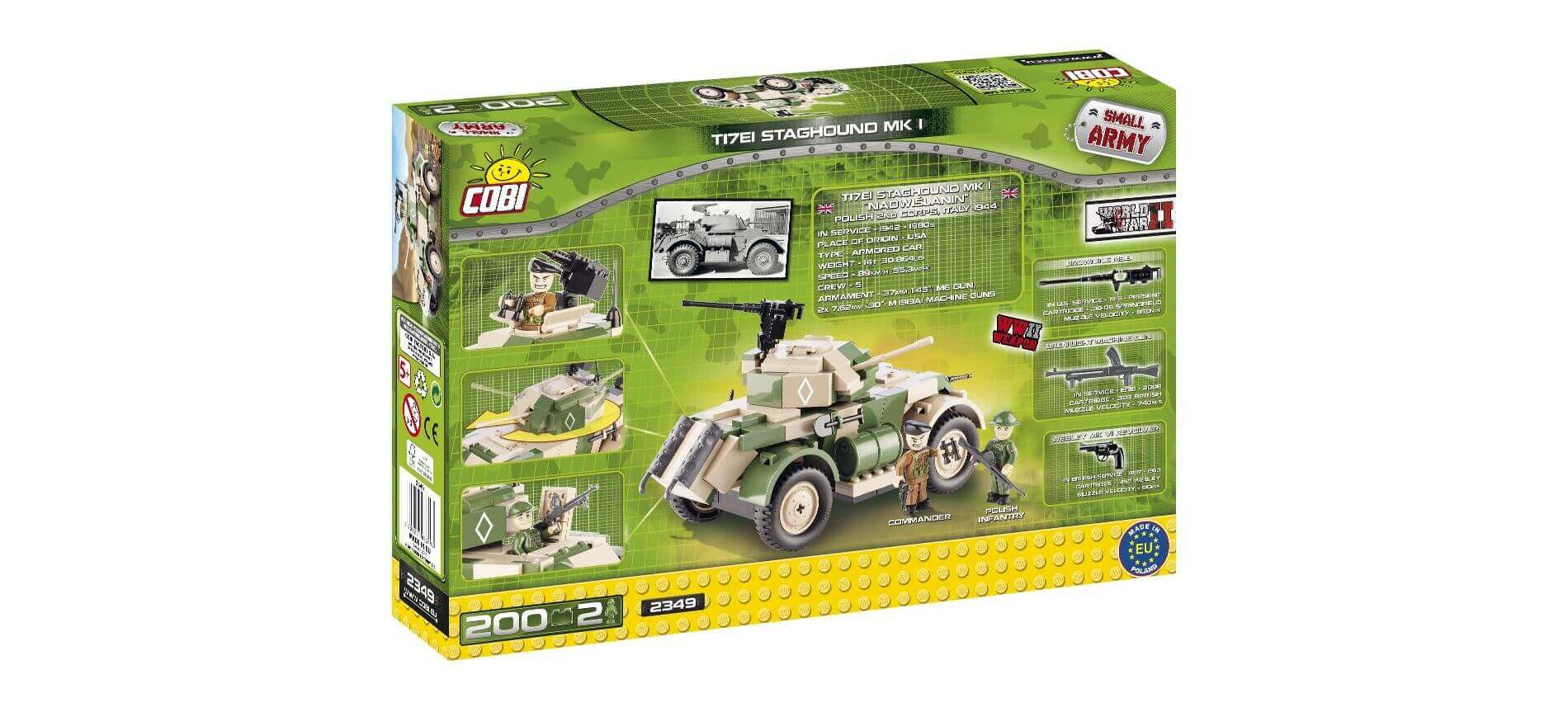 COBI 2349 Véhicule blindé anglais T17E1 Staghound MK1 Toysngo