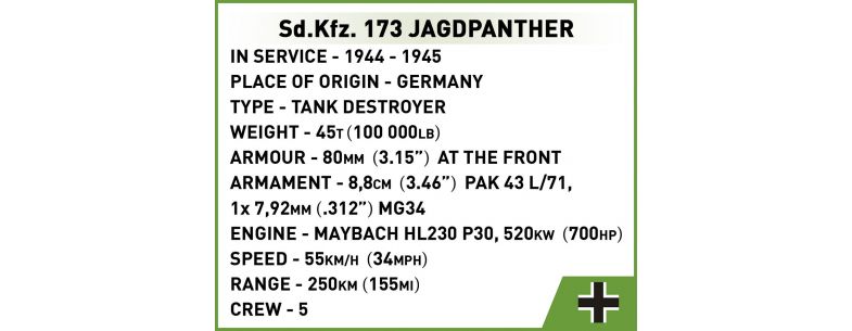 Cobi Jagdpanther Sd Kfz Toysngo