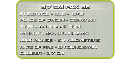 Canon allemand PAK 36 3,7 cm - COBI-2180