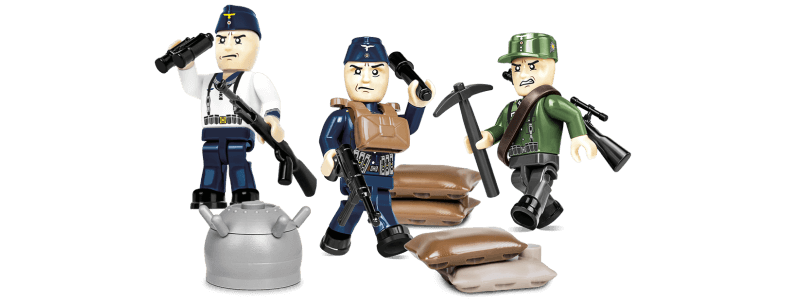 Lot de 3 Minifigures militaire USA Américains WW2 Collector pour briques de  construction