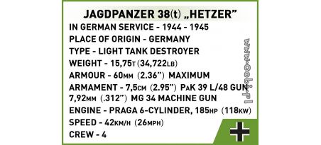 Jagdpanzer 38 (t) Hetzer - Limited Edition - COBI-2557