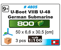 sous marin U-boot VII B U-48 en brique cobi 4805 
